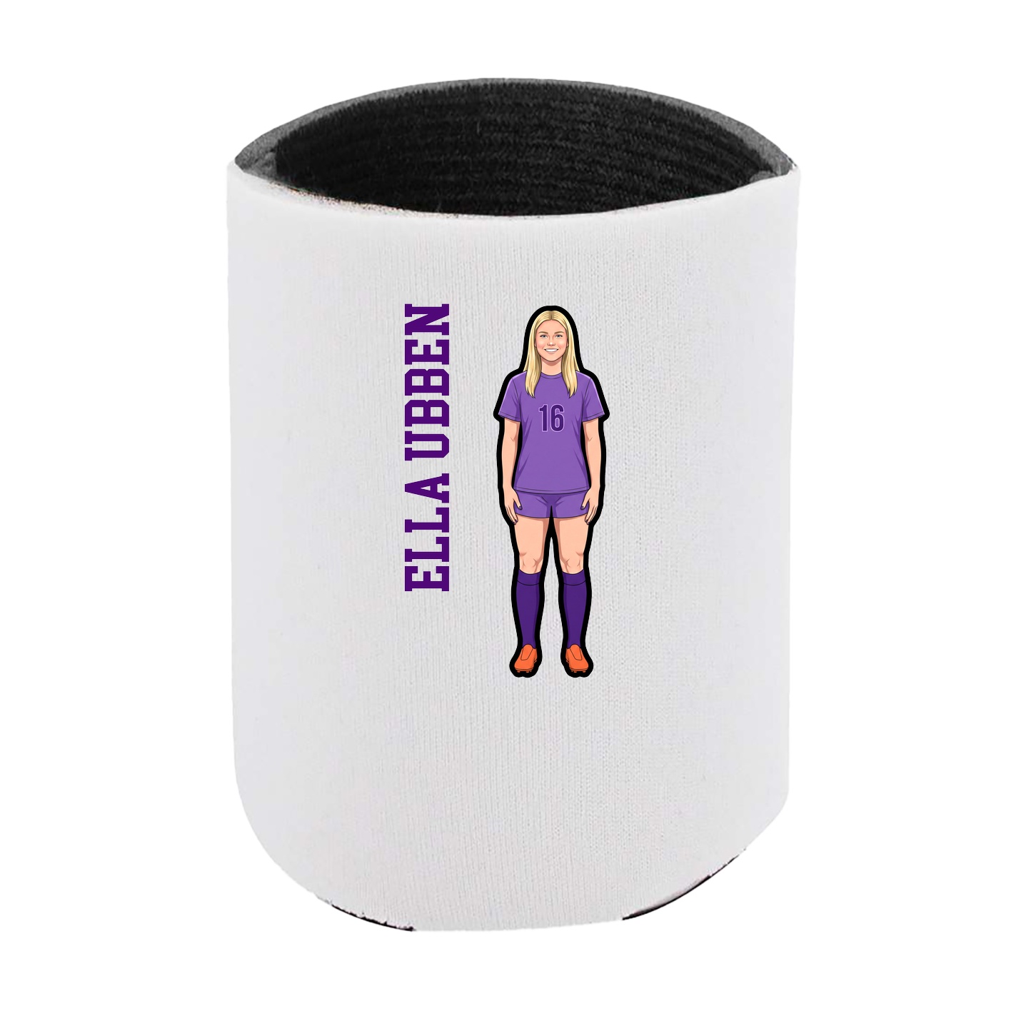 Can Holder — Name Vertical in White
