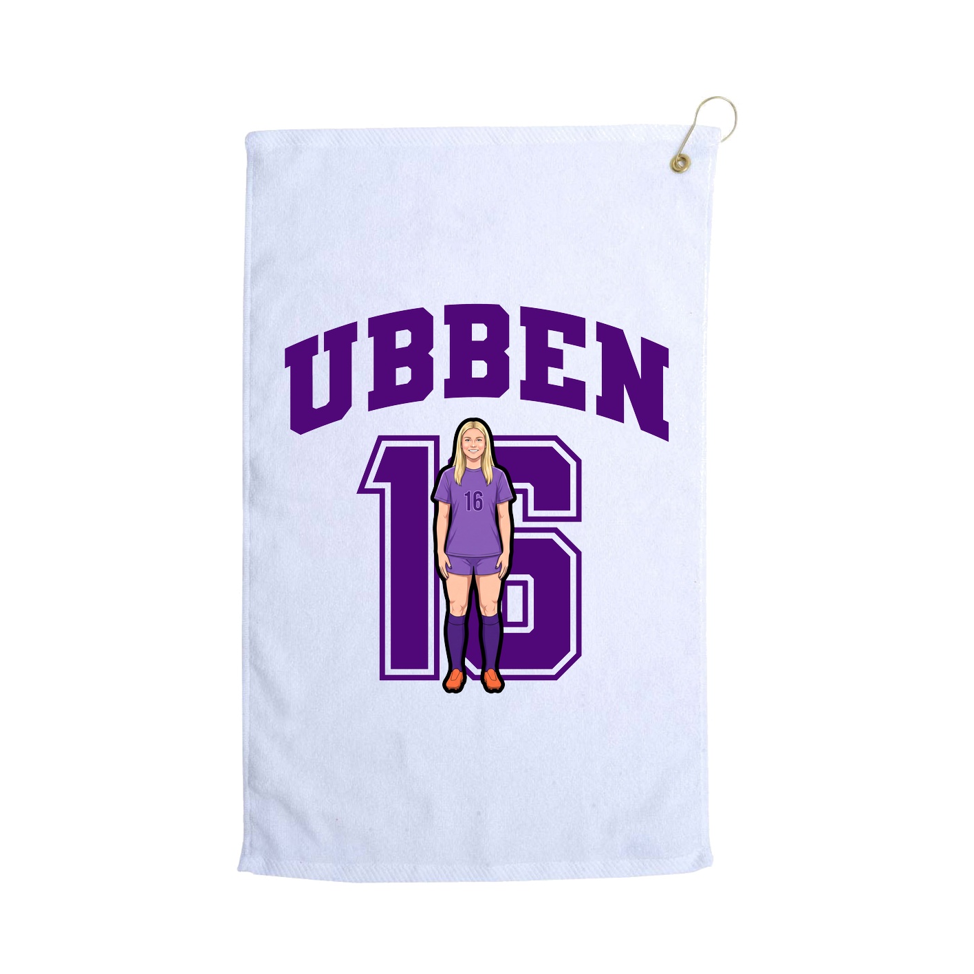 Golf Towel — Number in White