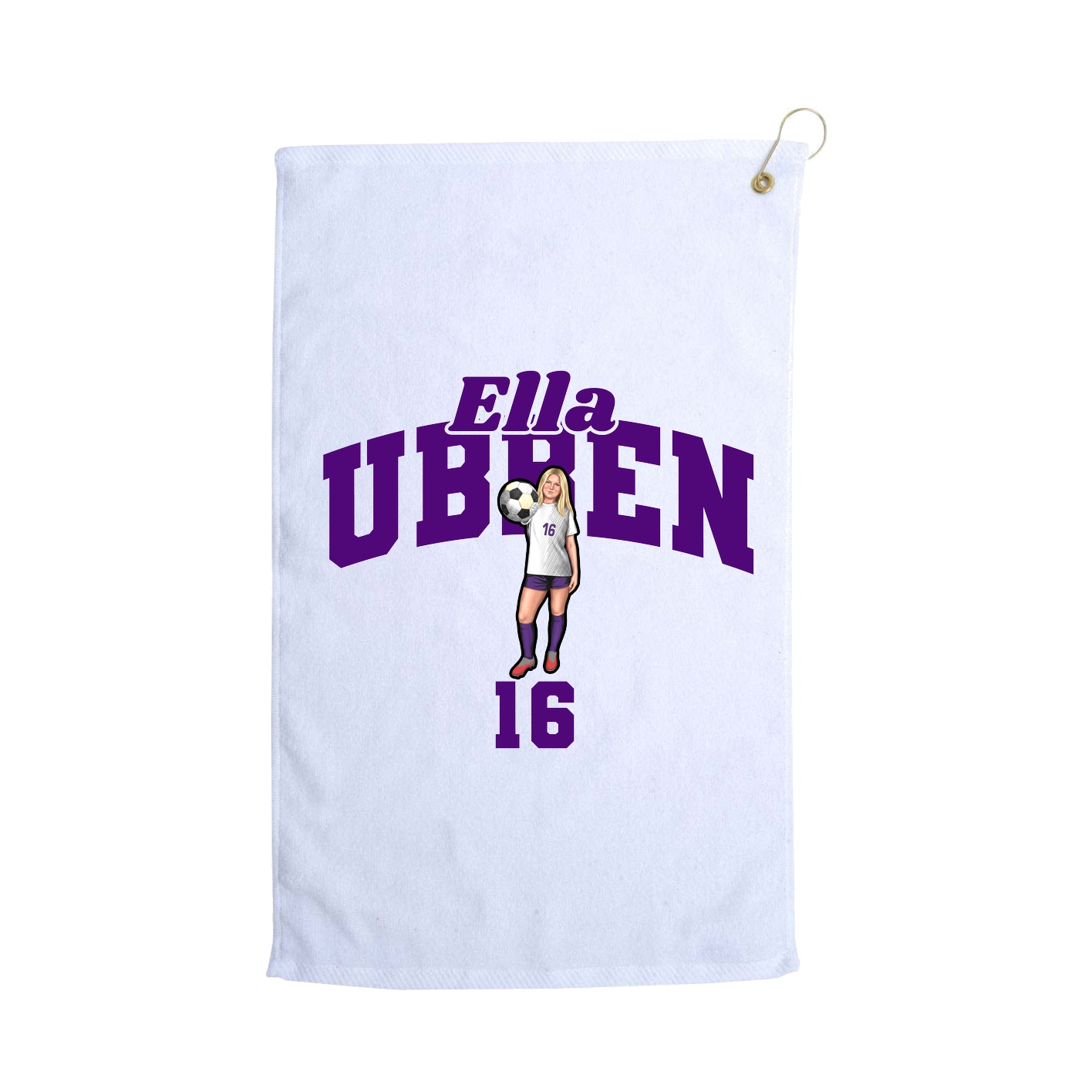 Golf Towel — Signature Arch in White