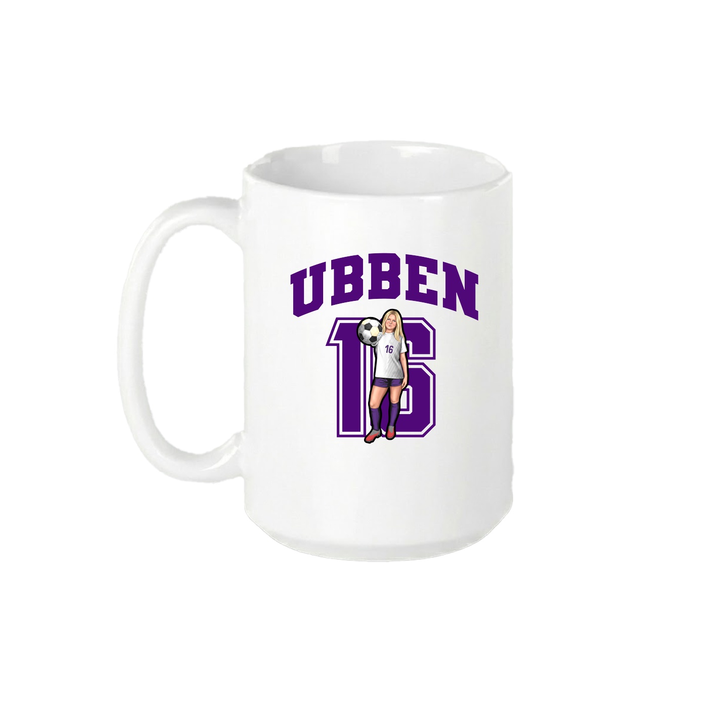 15oz Coffee Mug — Number in White
