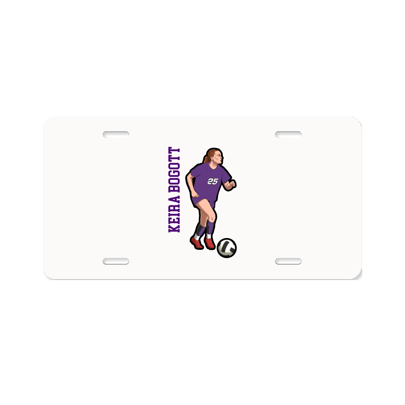 License Plate — Name Vertical in Classic