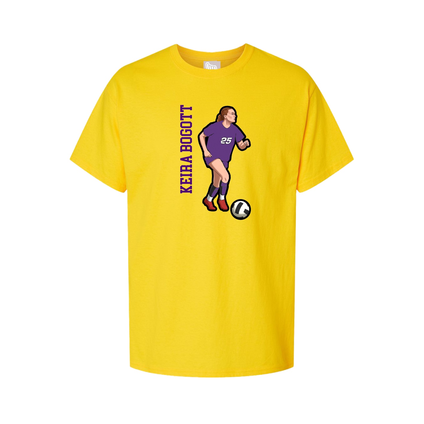 Youth Tee — Name Vertical in Gold