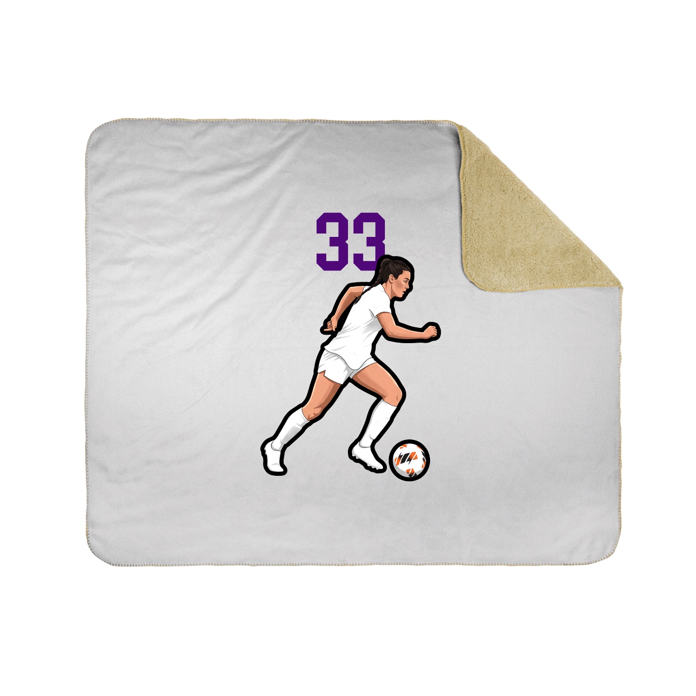 Throw Blanket — Number Top in White