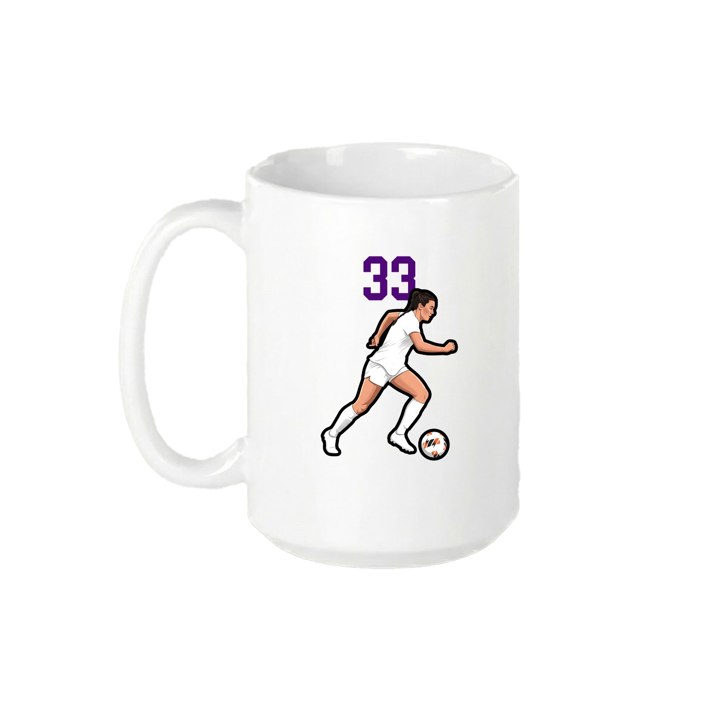 15oz Coffee Mug — Number Top in White