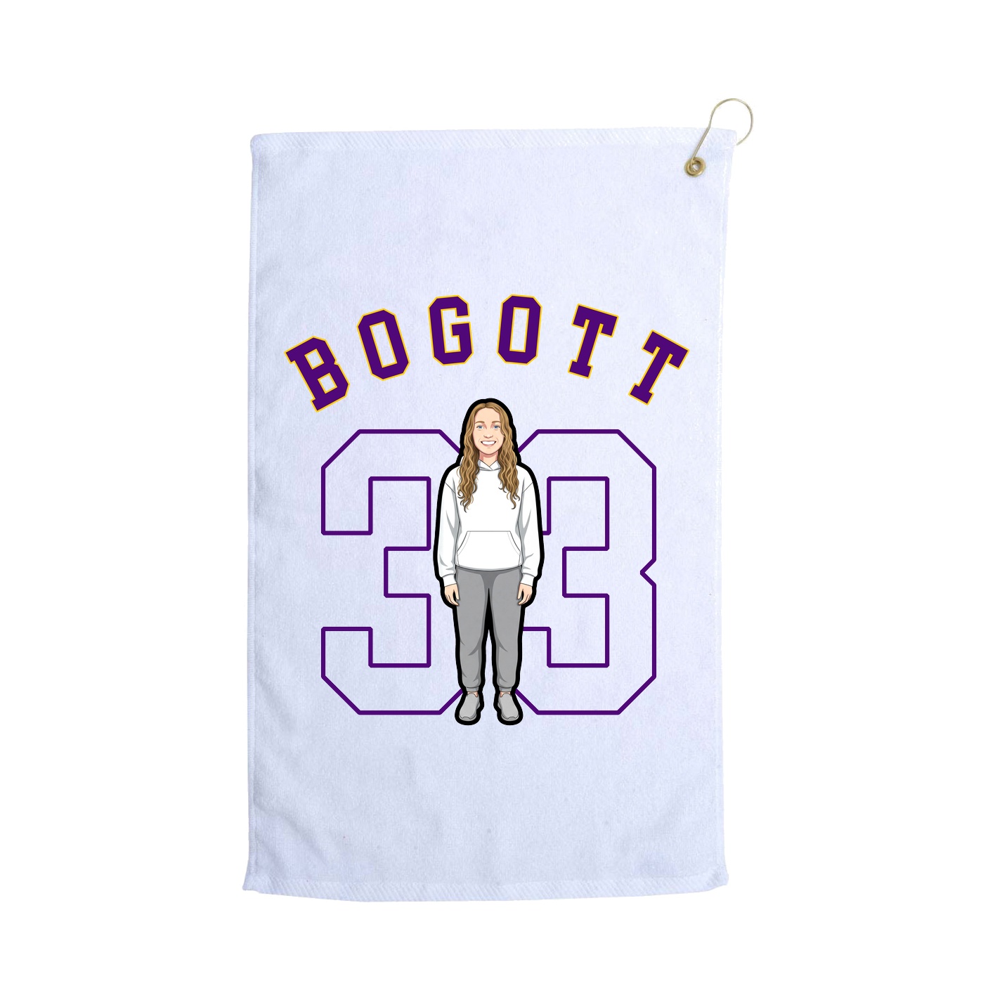 Golf Towel — Shirsey Arch in White