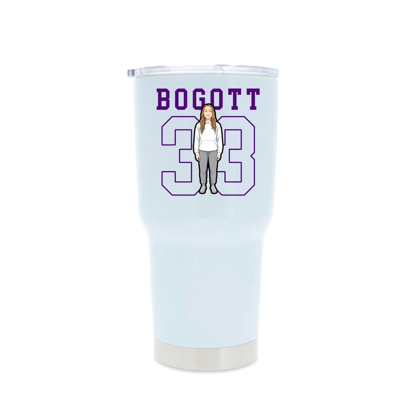 30oz Stainless Steel Tumbler — Shirsey in White