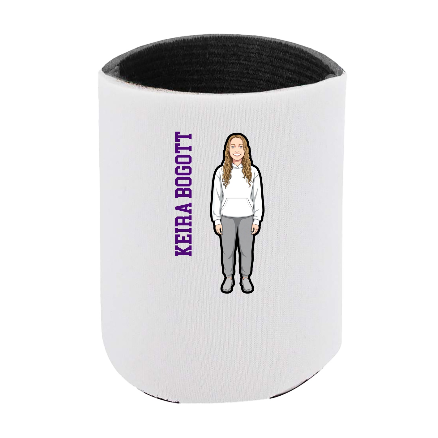 Can Holder — Name Vertical in White