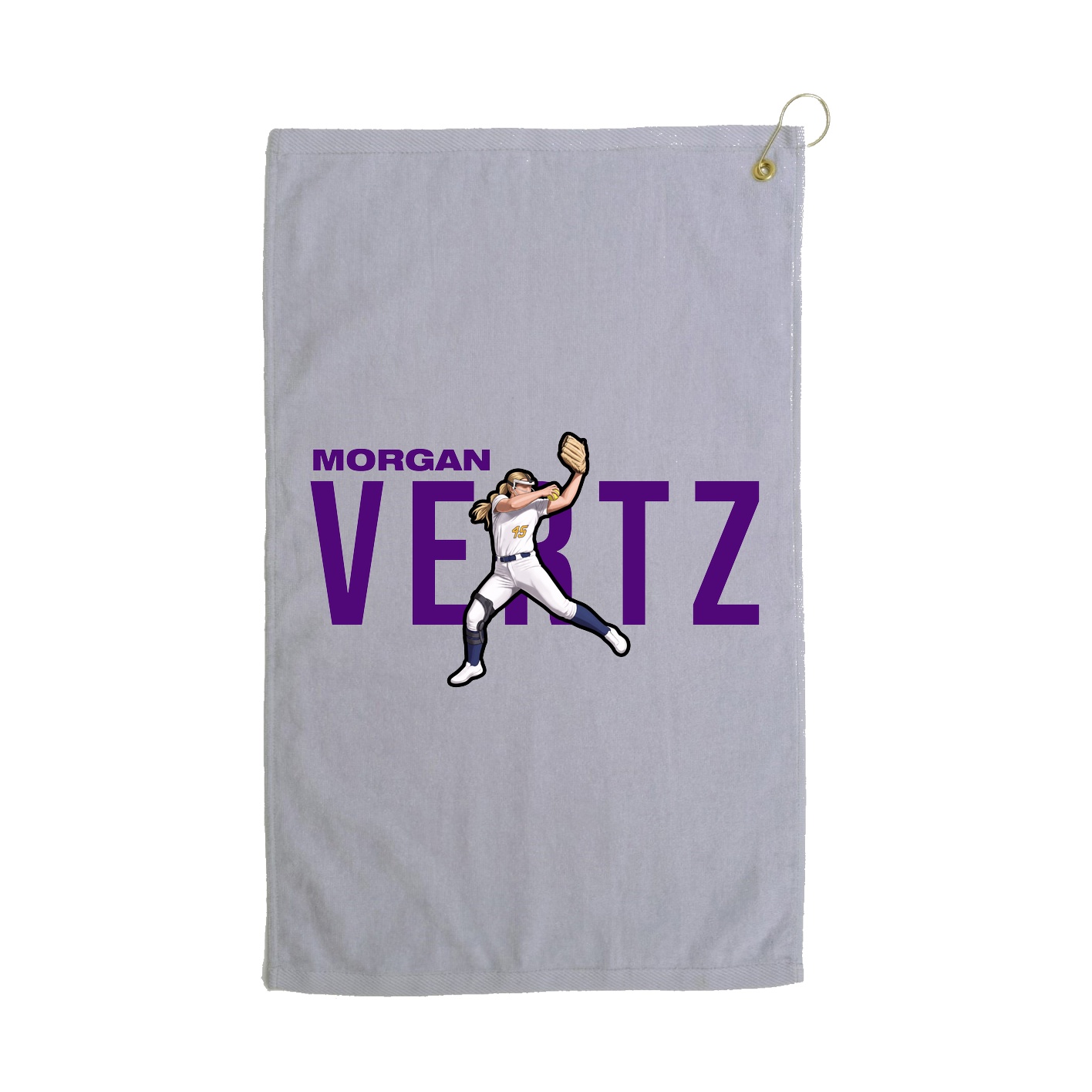 Golf Towel — Player Name in Grey