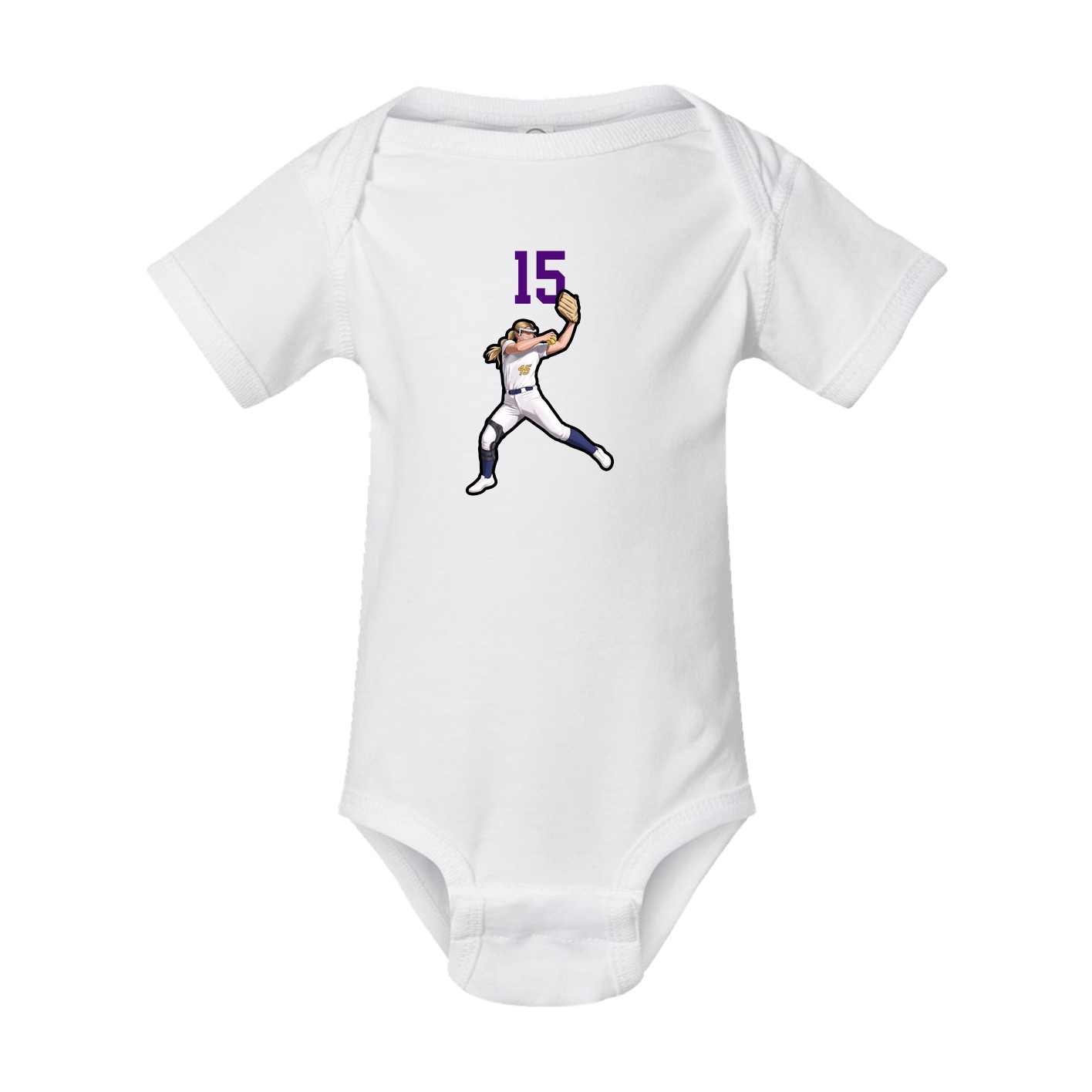Baby Onesie — Number Top in White