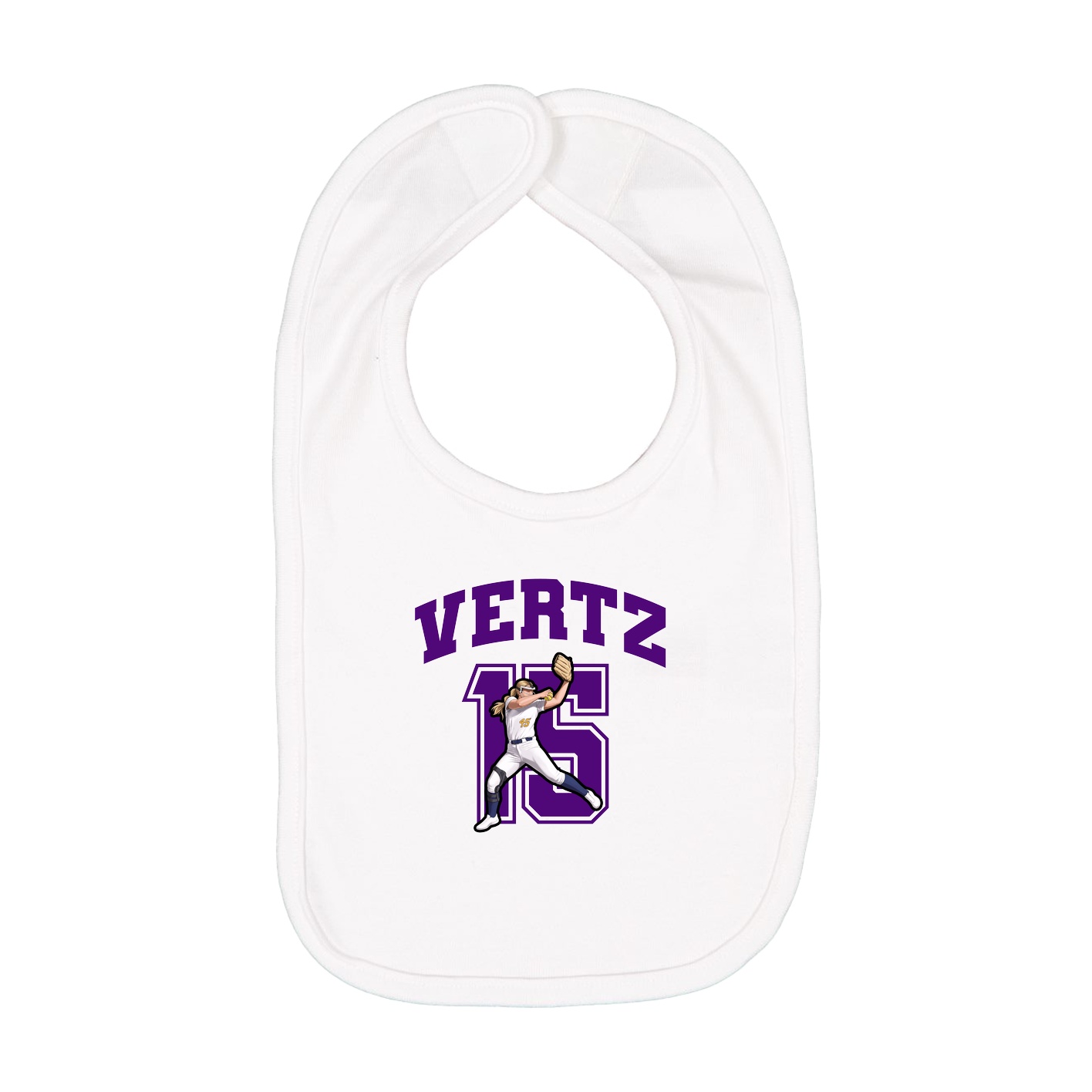 Infant Bib — Number in White