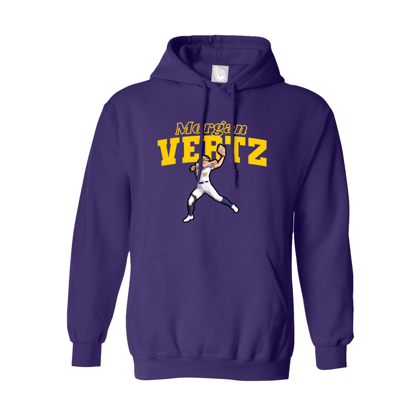 Hoodie — Name Arch in Purple