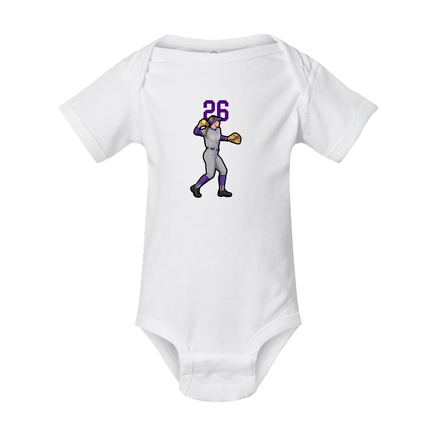 Baby Onesie — Number Top in White