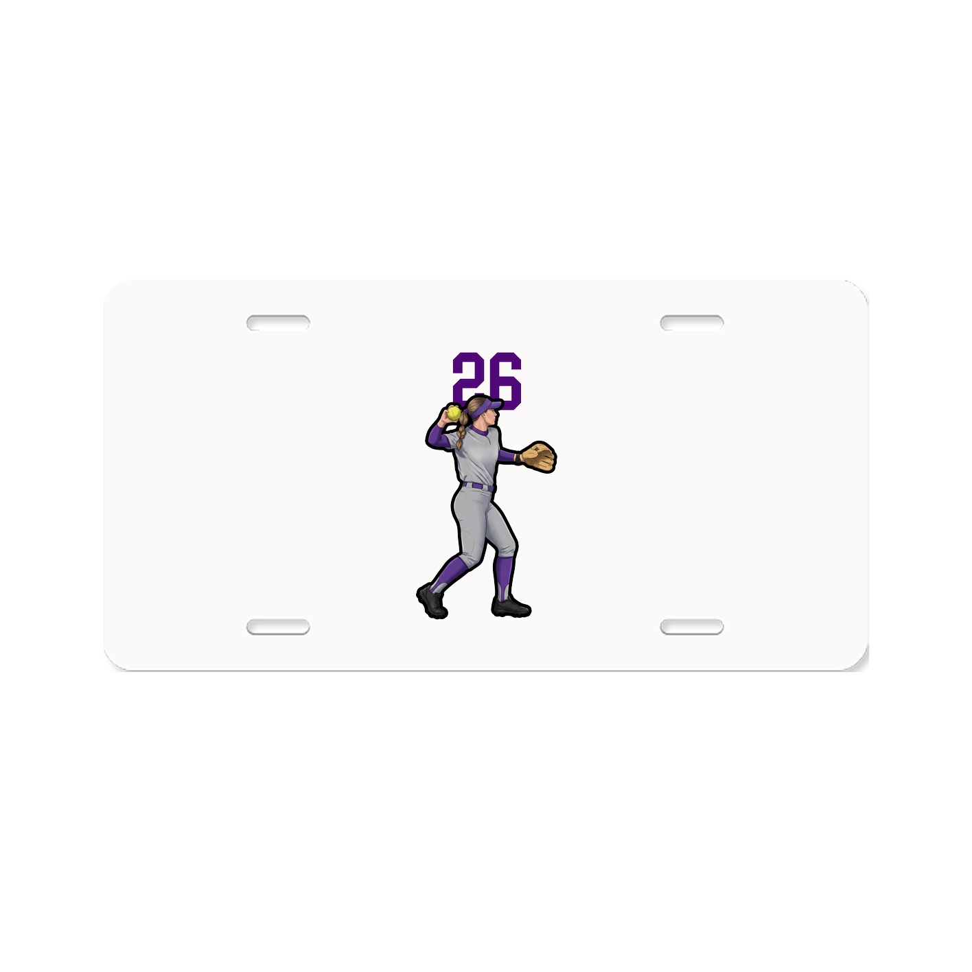 License Plate — Number Top in Classic