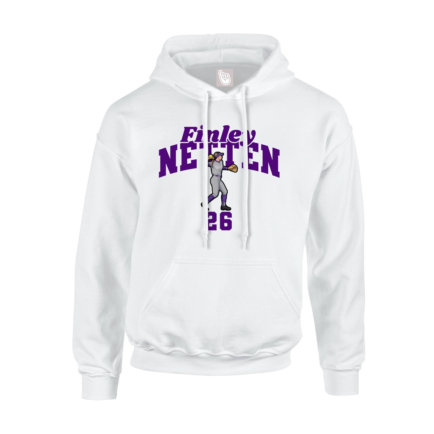 Hoodie — Signature Arch in White