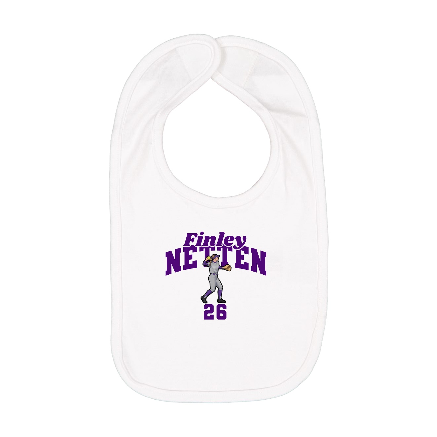 Infant Bib — Signature Arch in White