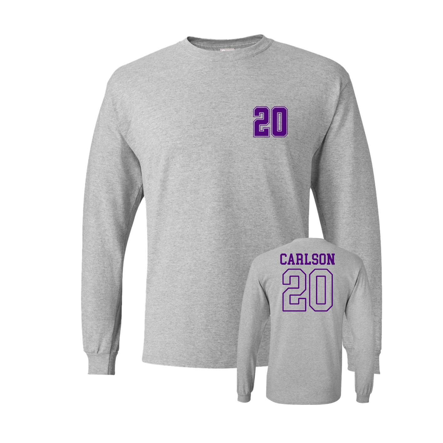 Long Sleeve Tee — Chest Back in Grey