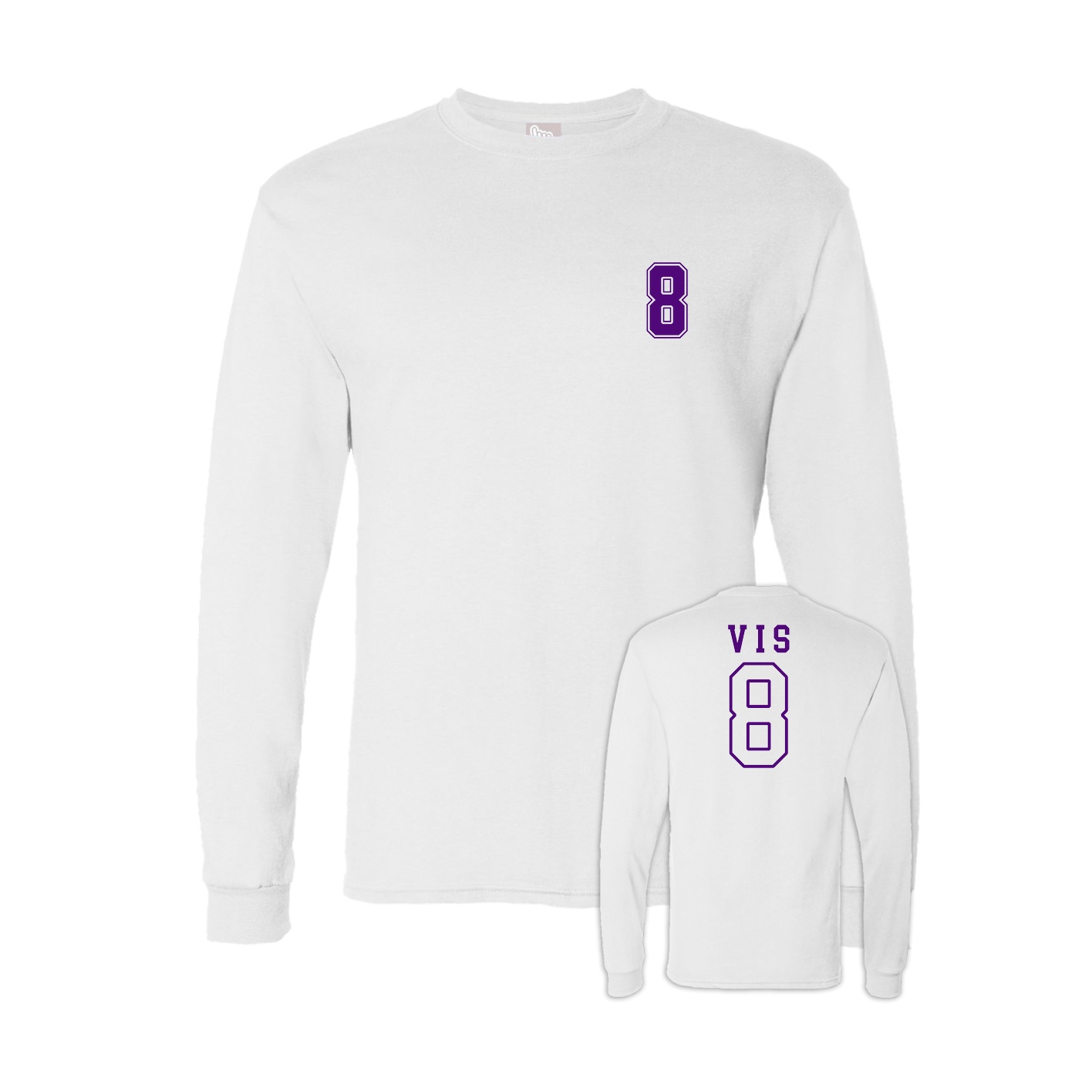 Long Sleeve Tee — Chest Back in White