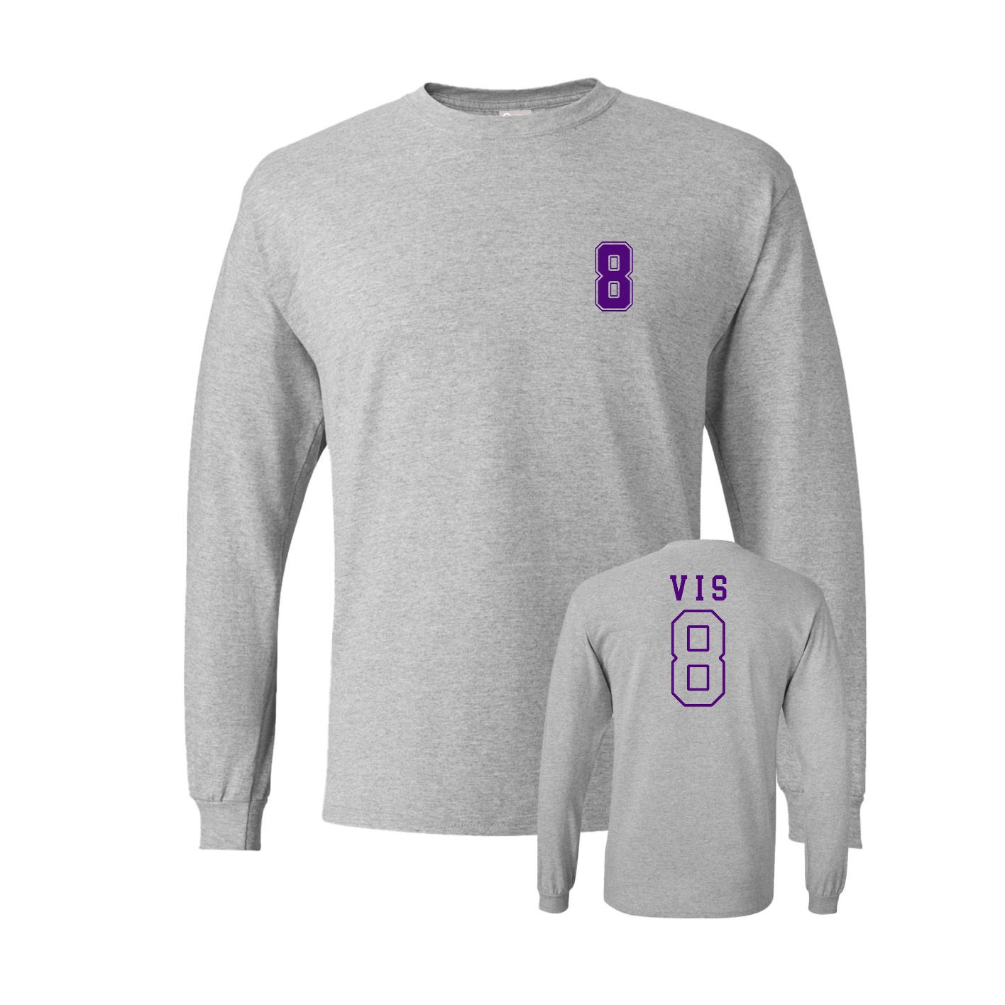 Long Sleeve Tee — Chest Back in Grey