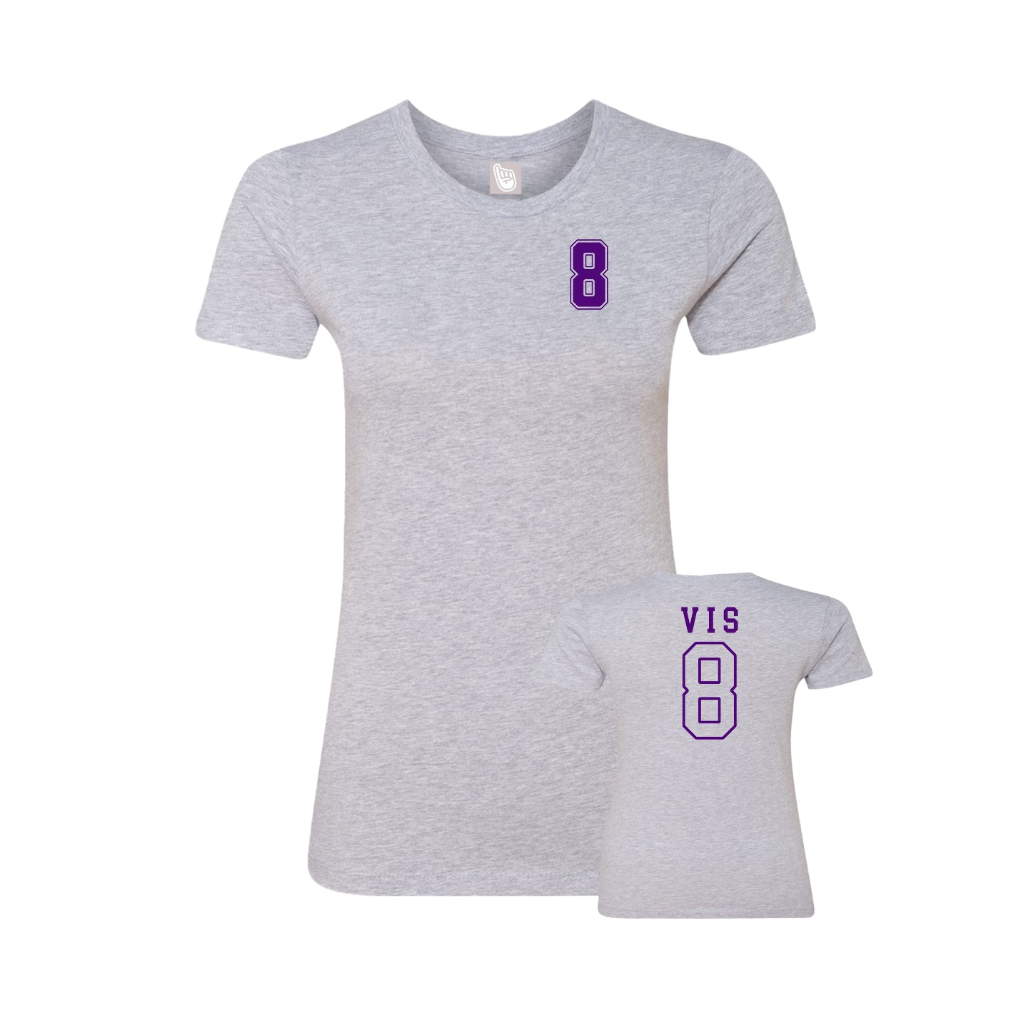 Womens Tee — Chest Back in Grey
