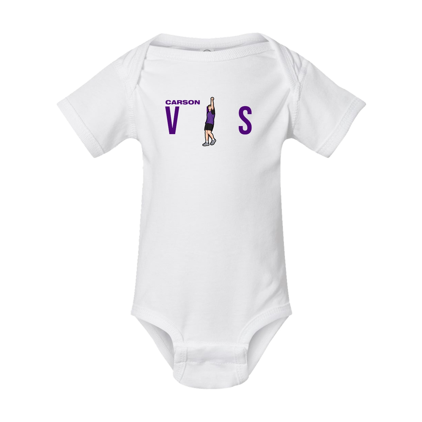 Baby Onesie — Player Name in White