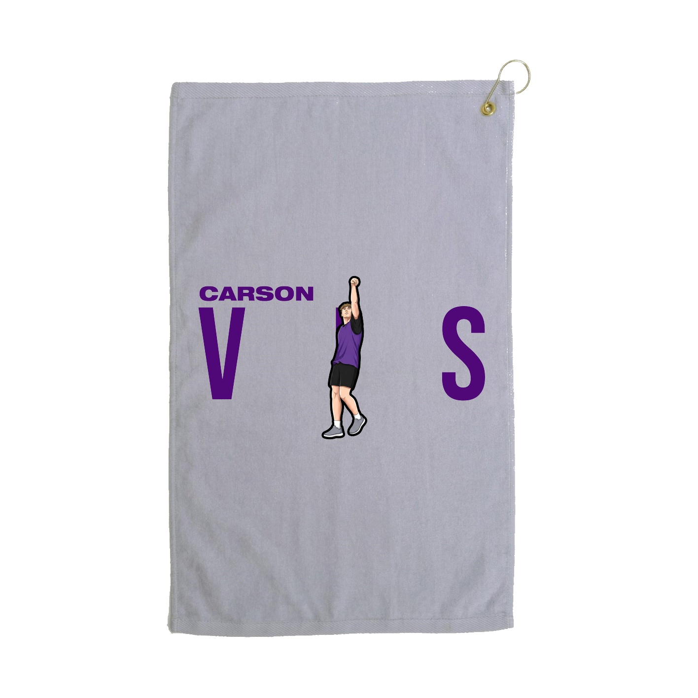 Golf Towel — Player Name in Grey