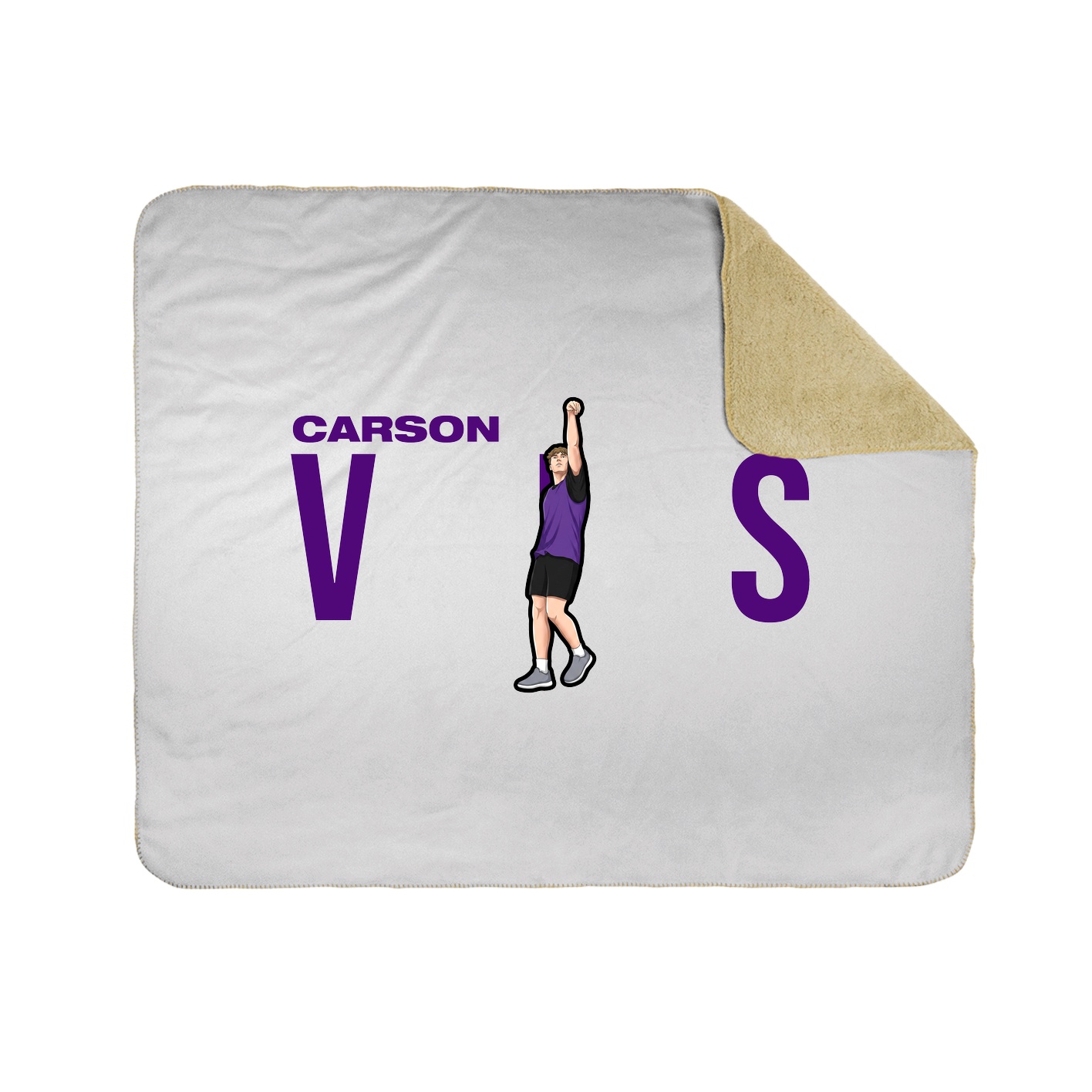 Throw Blanket — Player Name in White