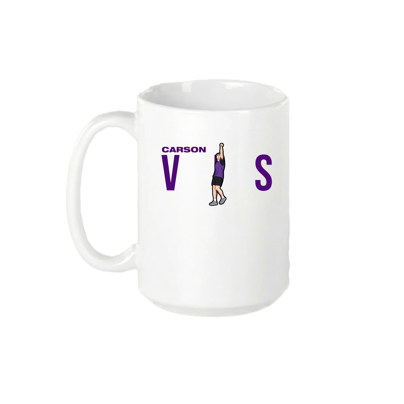 15oz Coffee Mug — Player Name in White