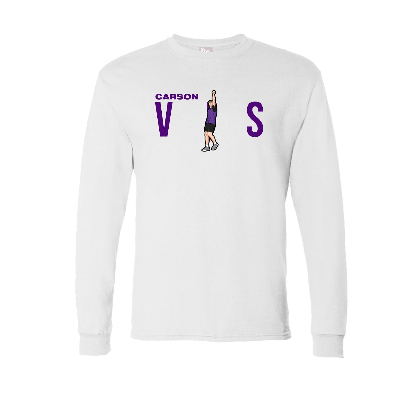 Long Sleeve Tee — Player Name in White