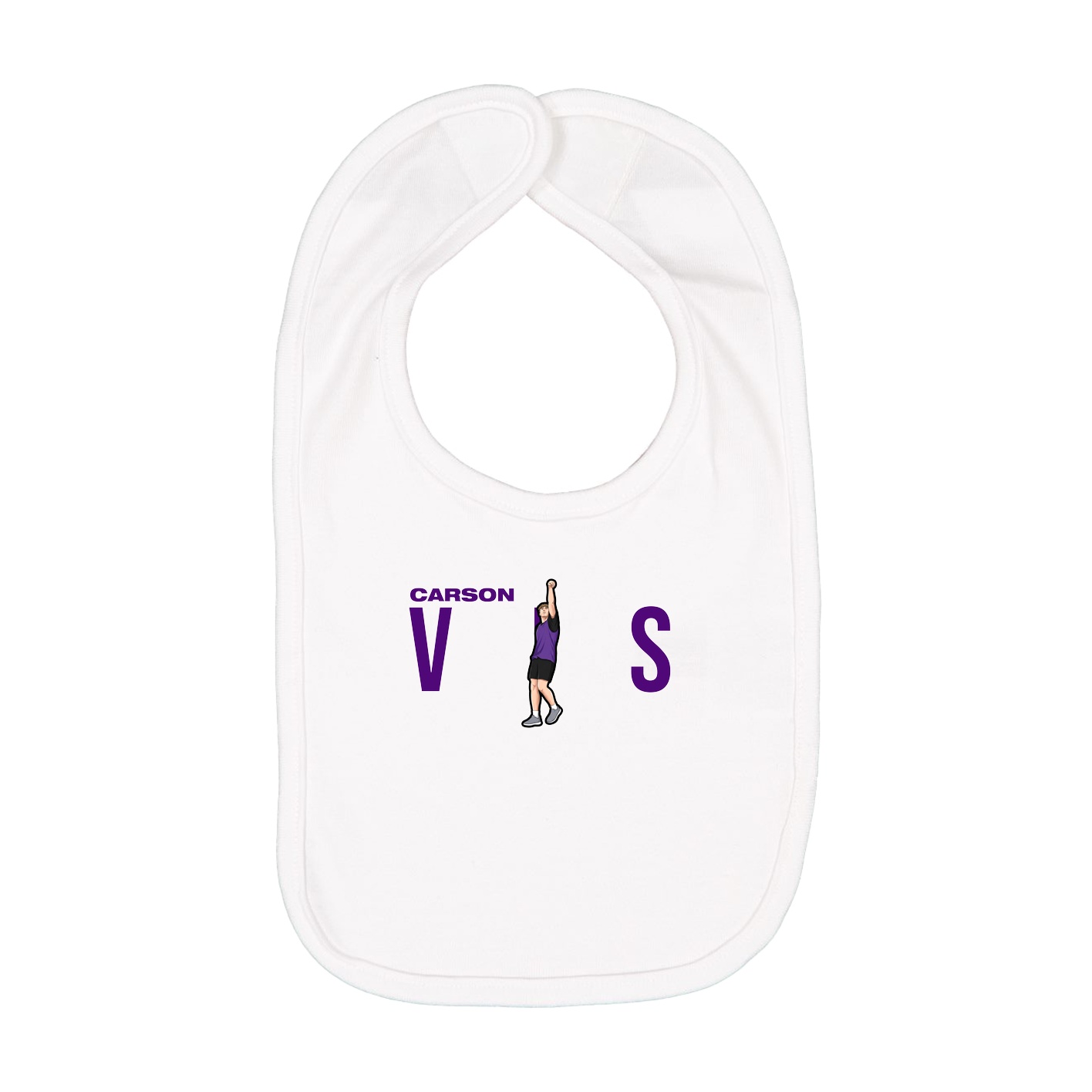 Infant Bib — Player Name in White
