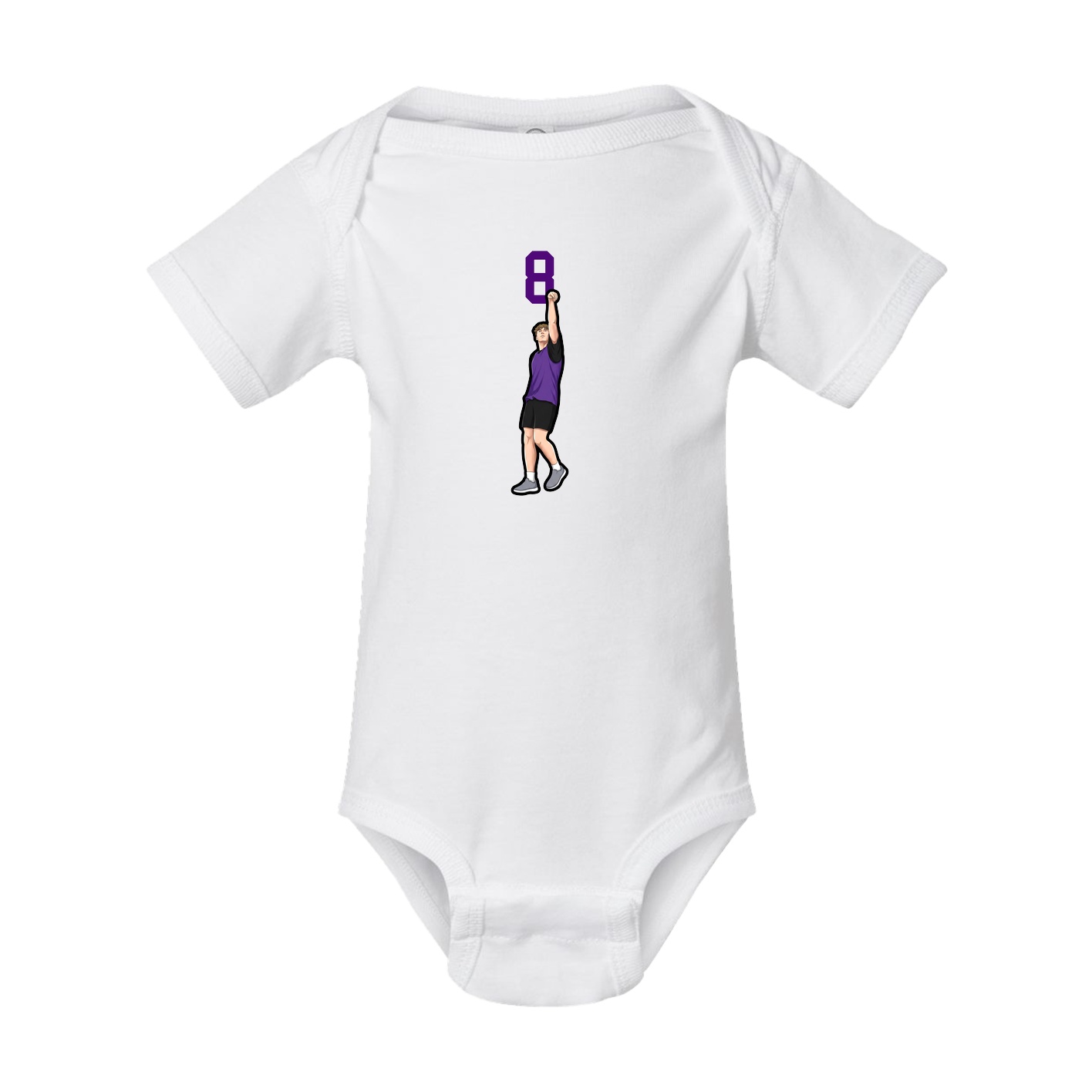 Baby Onesie — Number Top in White