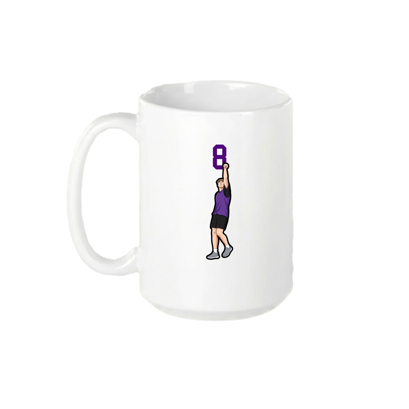 15oz Coffee Mug — Number Top in White