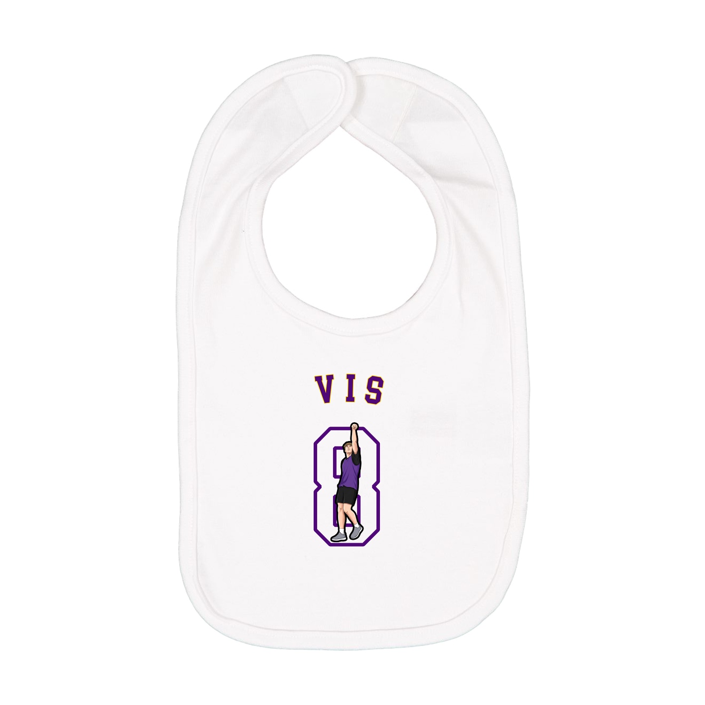 Infant Bib — Shirsey Arch in White