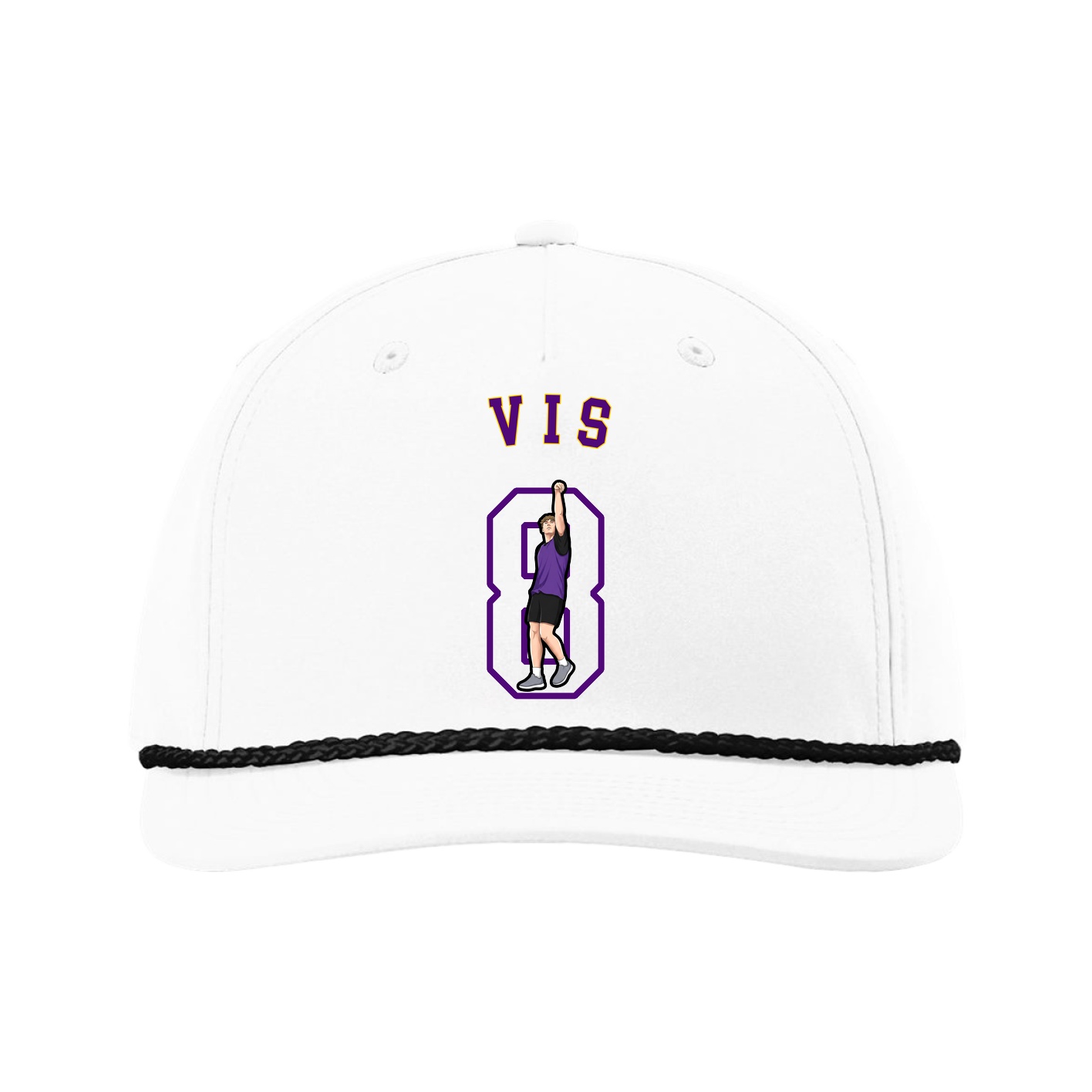 Five-Panel Classic Rope Cap — Shirsey Arch in White