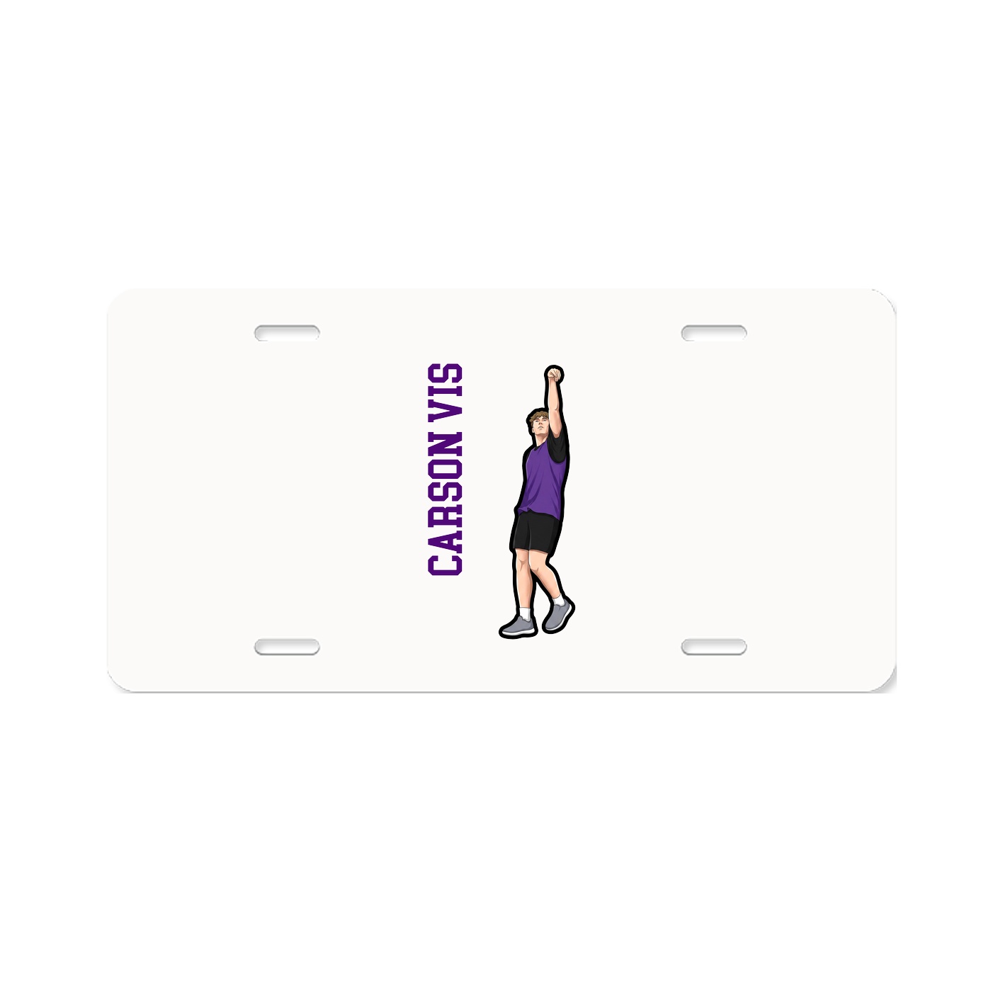 License Plate — Name Vertical in Classic