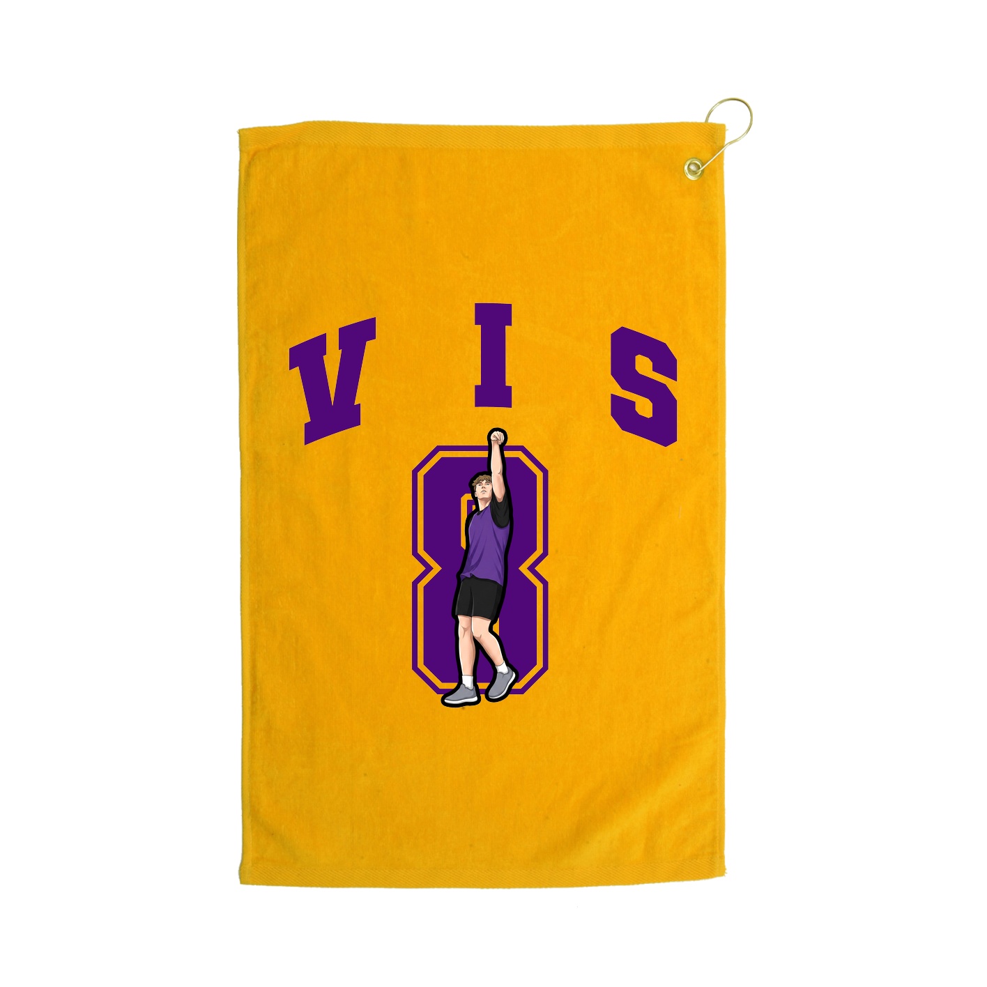 Golf Towel — Number in Gold