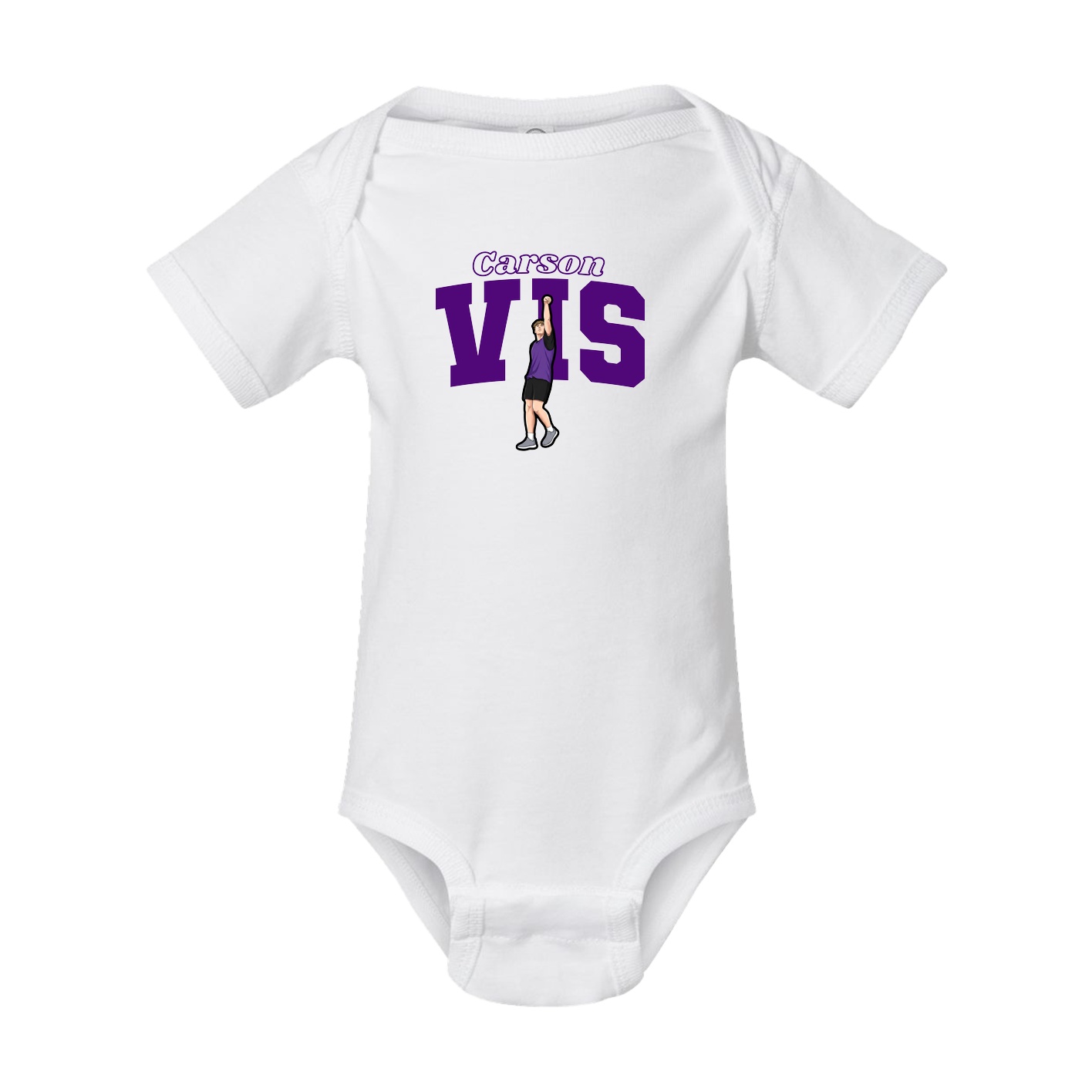 Baby Onesie — Name Arch in White
