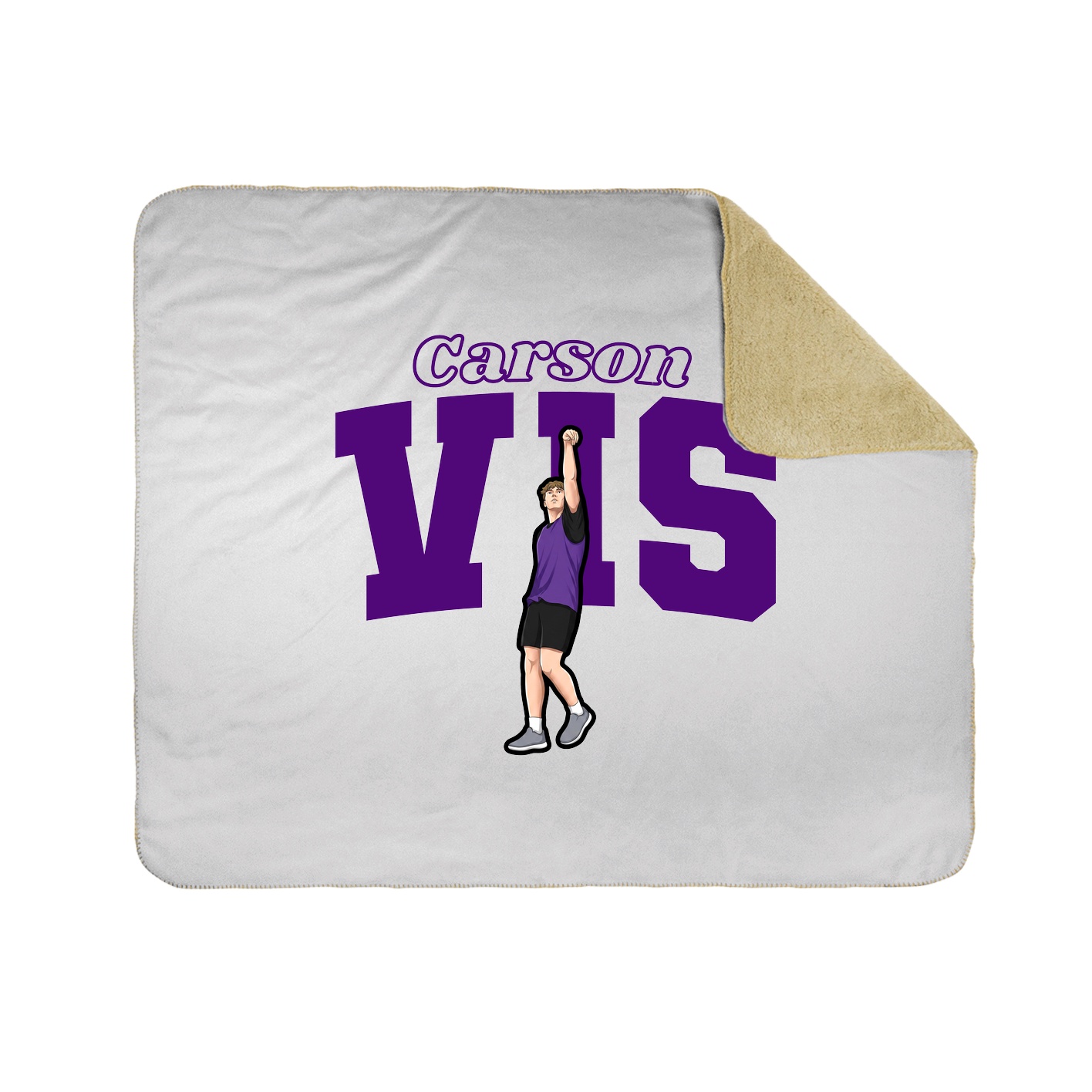 Throw Blanket — Name Arch in White