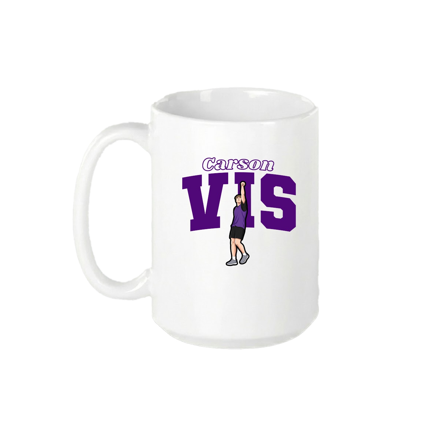 15oz Coffee Mug — Name Arch in White