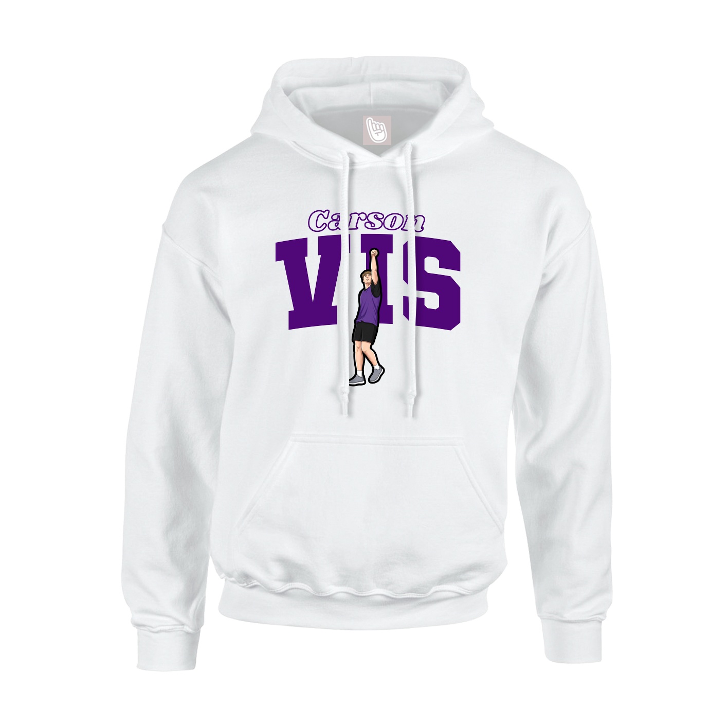Hoodie — Name Arch in White