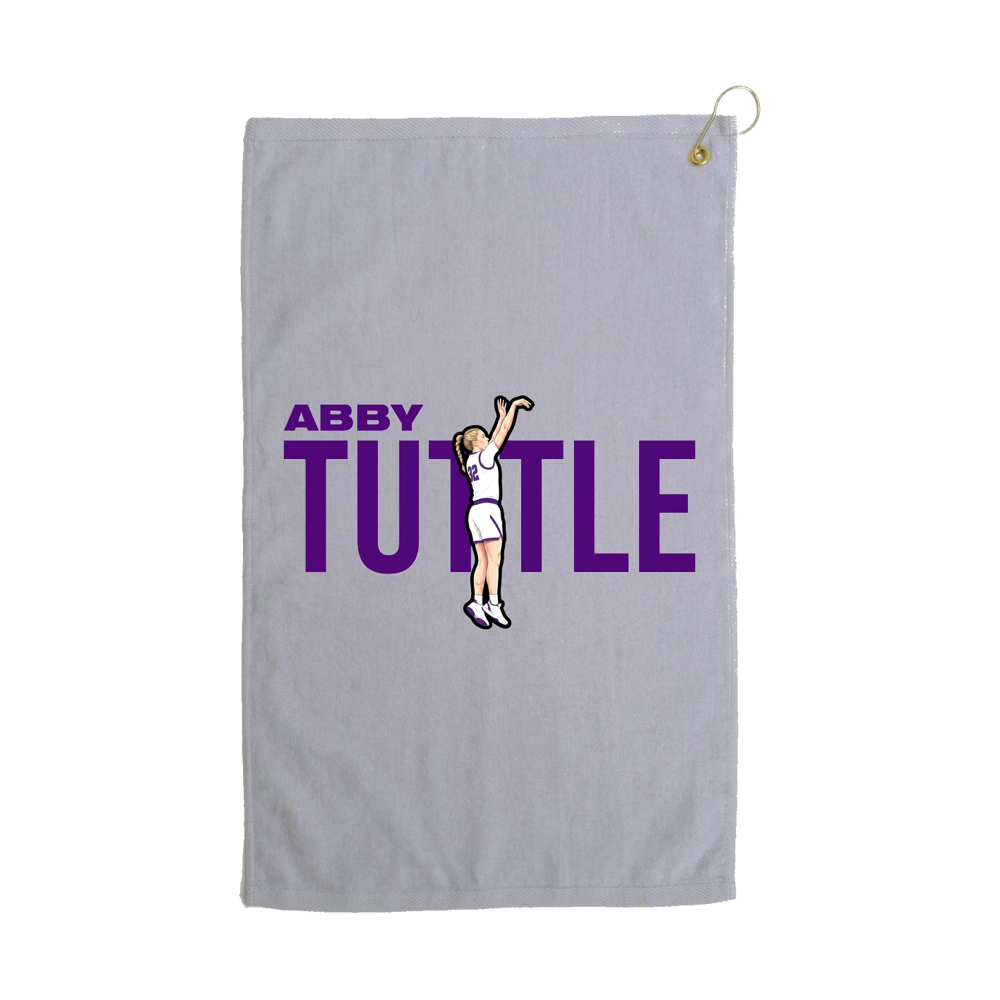 Golf Towel — Player Name in Grey