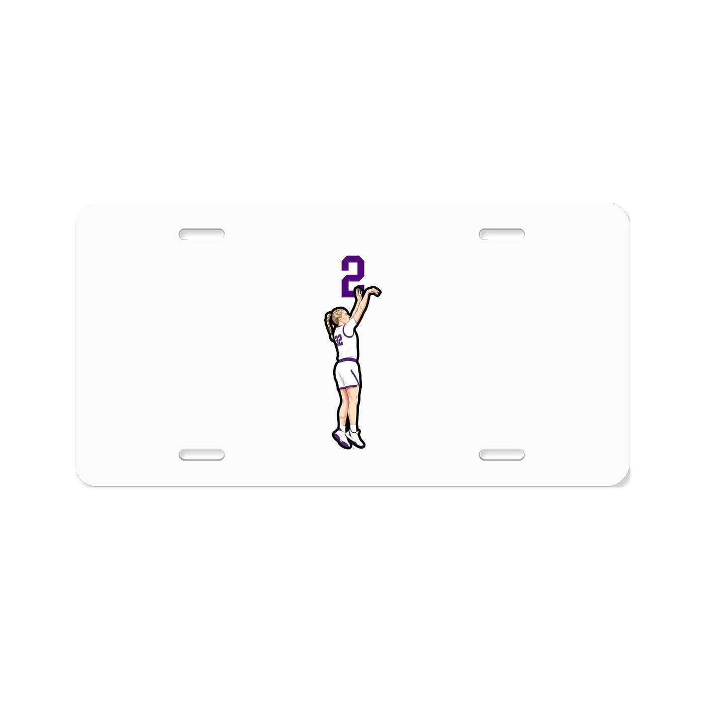 License Plate — Number Top in Classic