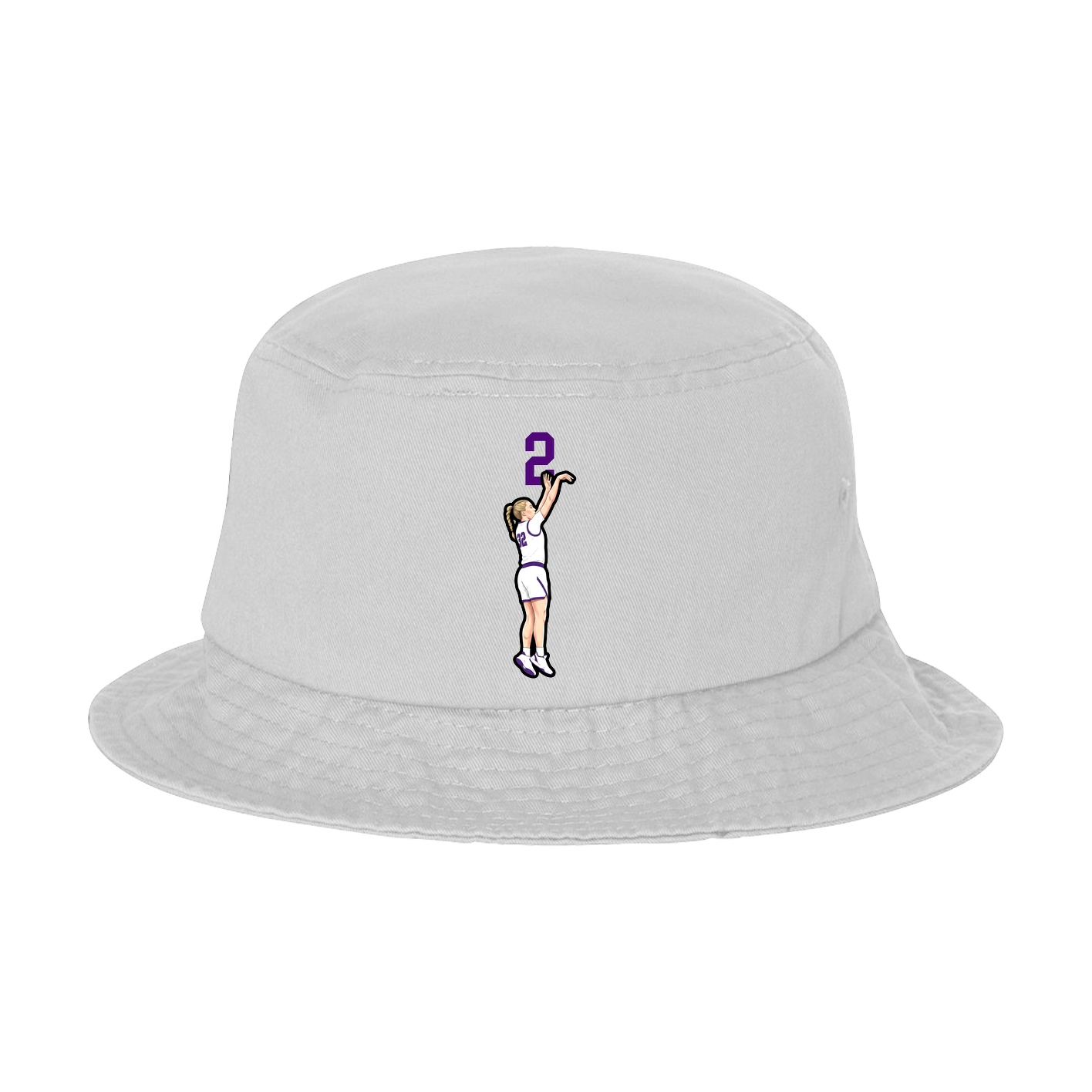 Bucket Cap — Number Top in White