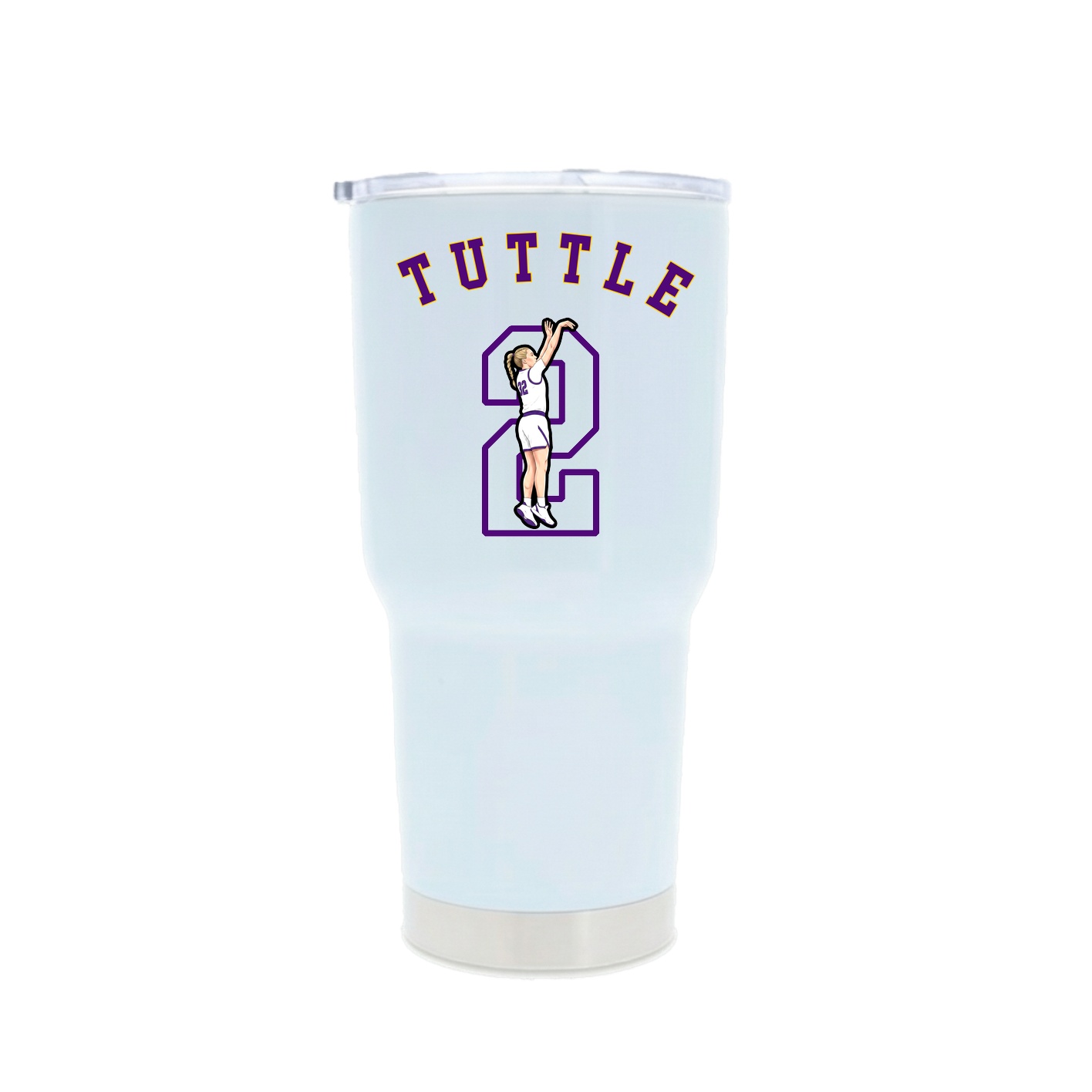 30oz Stainless Steel Tumbler — Shirsey Arch in White