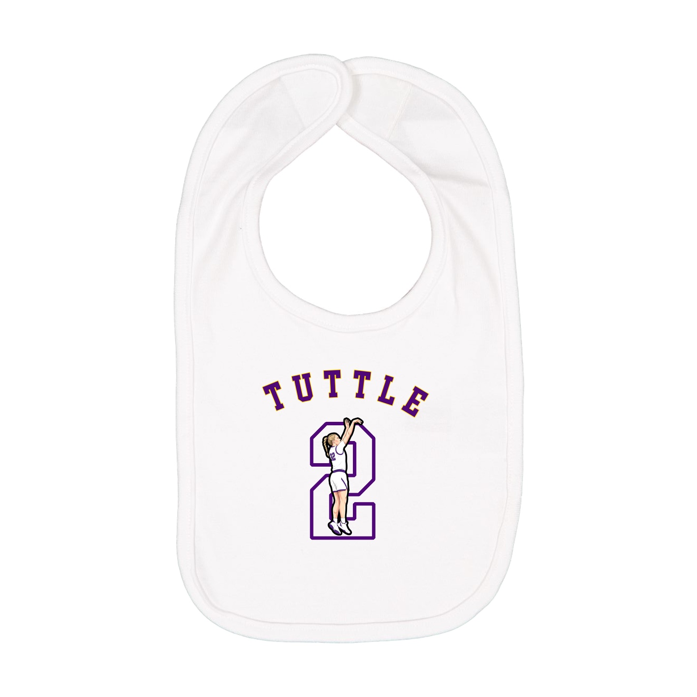 Infant Bib — Shirsey Arch in White