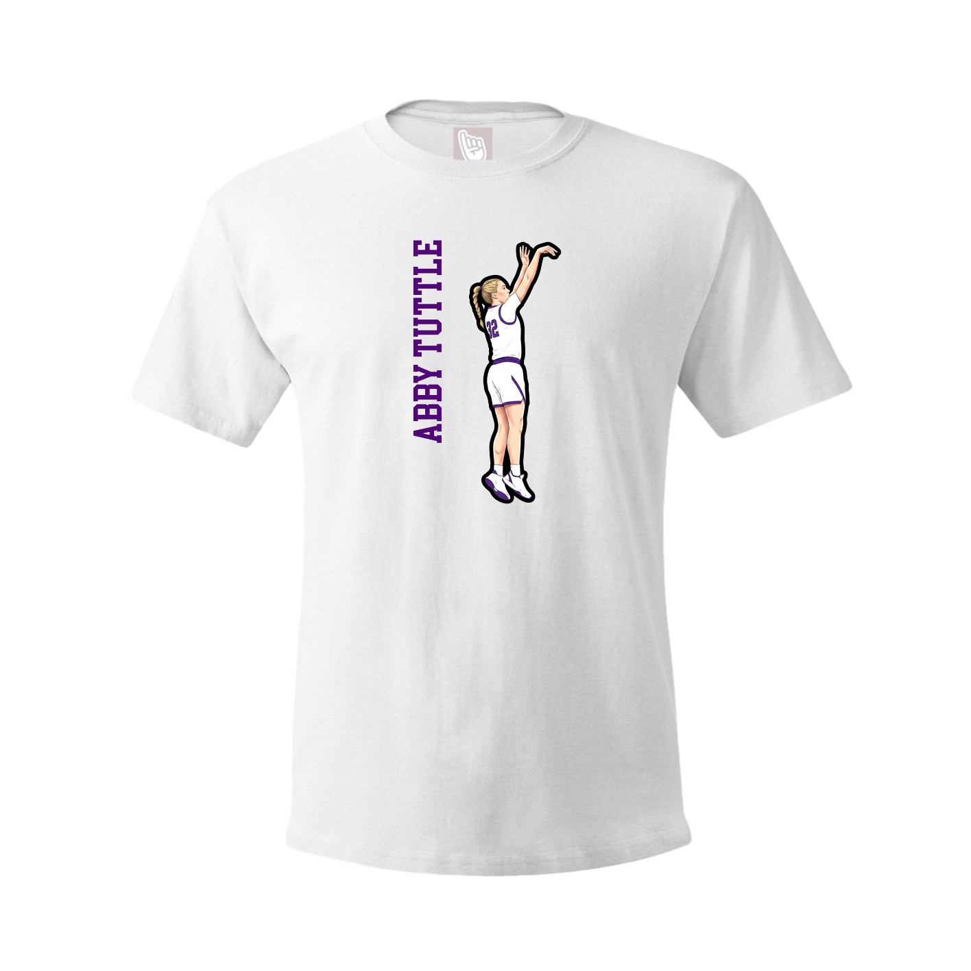 Tee — Name Vertical in White