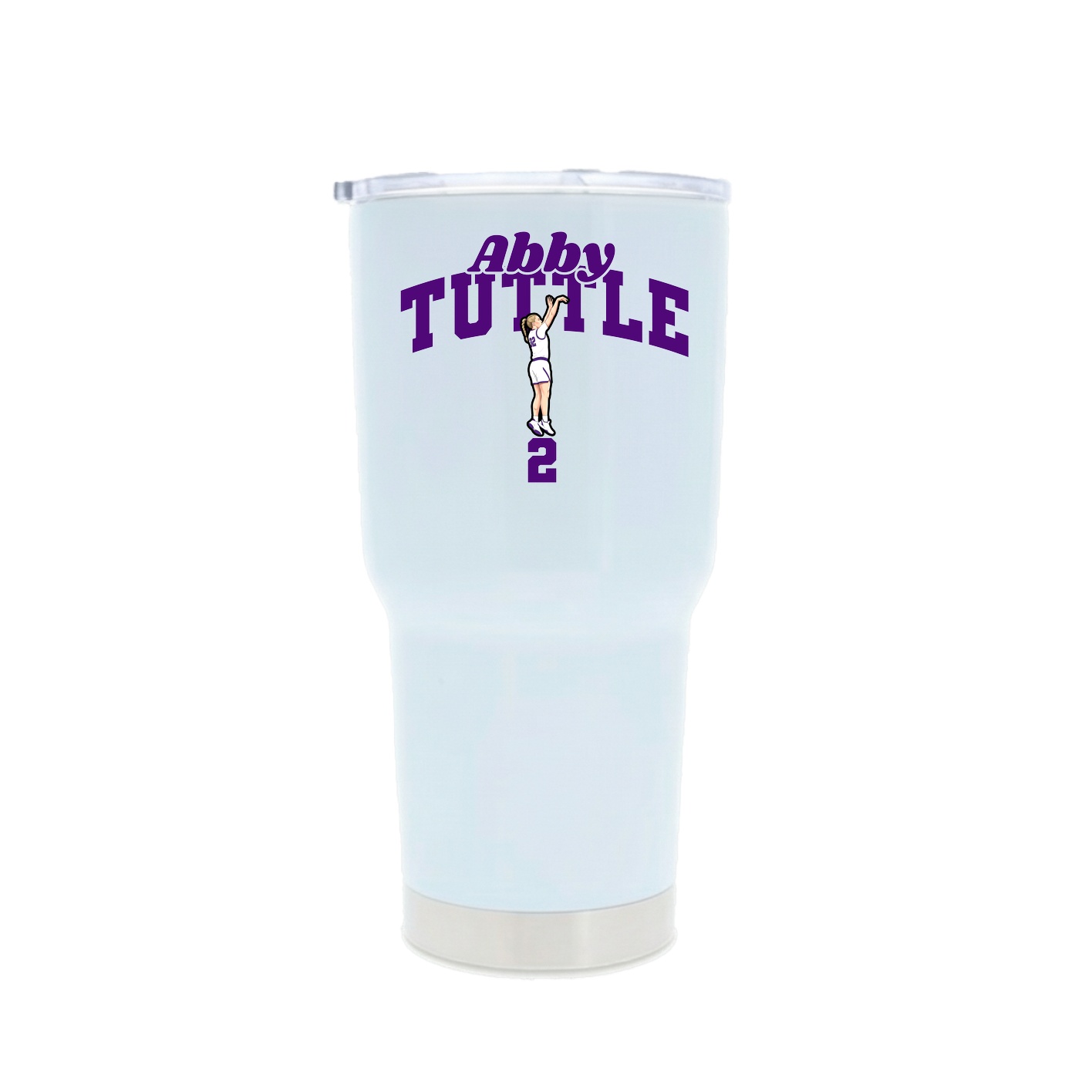 30oz Stainless Steel Tumbler — Signature Arch in White