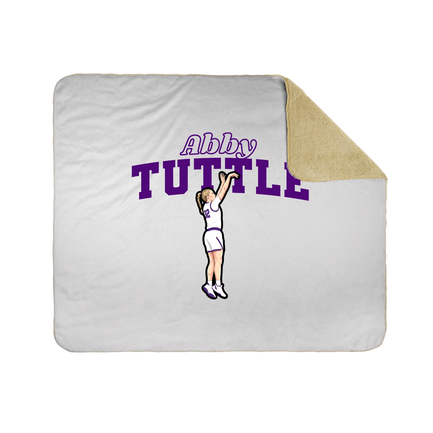 Throw Blanket — Name Arch in White