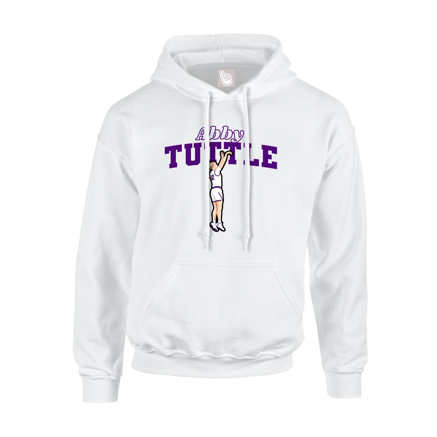 Hoodie — Name Arch in White