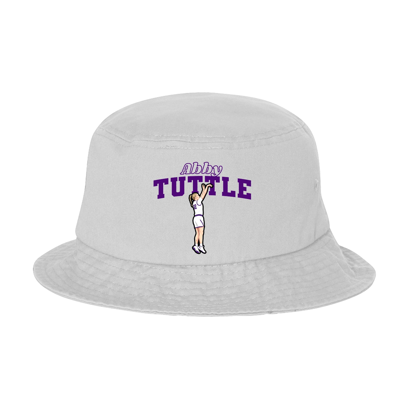 Bucket Cap — Name Arch in White