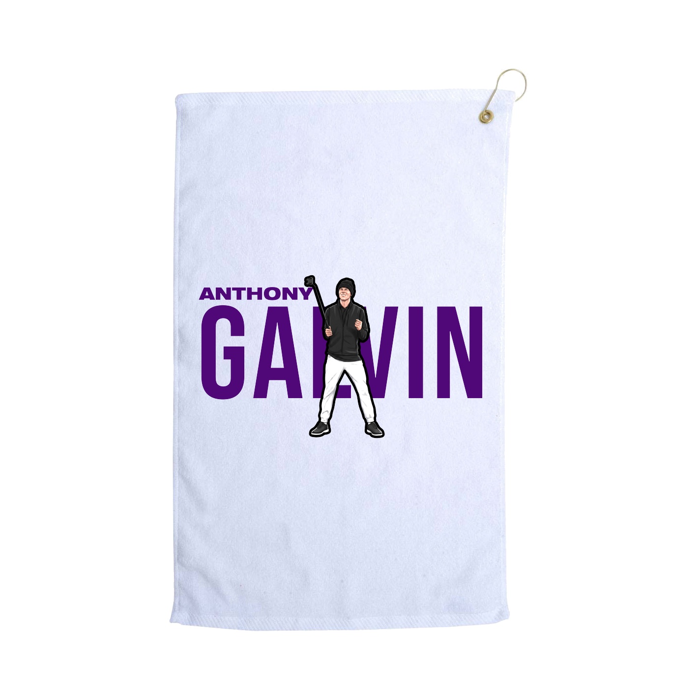 Golf Towel — Player Name in White